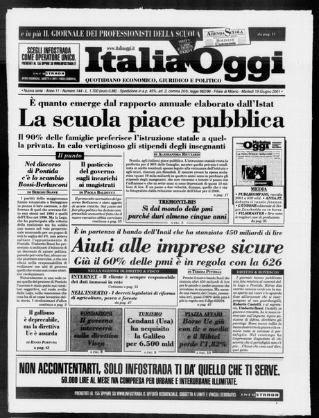 Italia oggi : quotidiano di economia finanza e politica